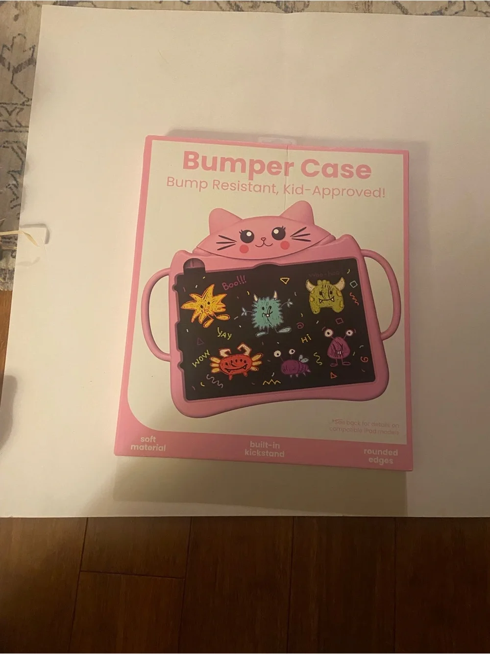 Kids Pink Tablet Bumper Case with Cute Cat Design New in Box